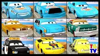Disney Pixar Cars Dinoco Lightning McQueen All 9 Tracks | Cars Daredevil Garage