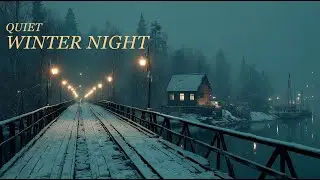 Quiet Winter Night 🌙 Cozy Snowfall, Calm Music for Sleep & Relaxation (2 Hours)