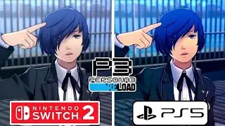 Persona 3 Reload PS5 vs Nintendo Switch 2 Graphics Comparison