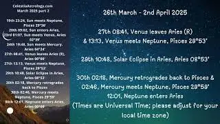 Weekly Astrology Guide: 26th March - 2nd April 2025