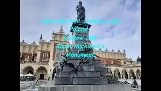 Poland; Krakow city; Monument to Adam Mickiewicz