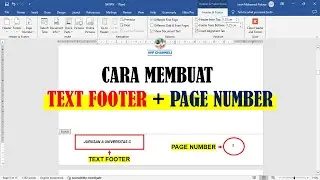 CARA MEMBUAT TEXT FOOTER DAN PAGE NUMBER DI WORD