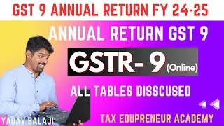 How to file GST Annual return FY24 25| Optional Vs Mandatory Tables|  #GST Tamil