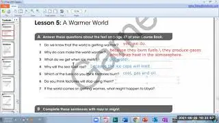 9th grade, unit 7, a warmer world, W B