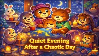 A Quiet Evening After a Chaotic Day 🐻🌙 | Bear Family 3D Cartoon