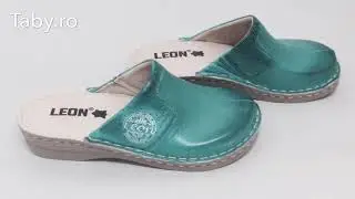 Papuci medicinali turcoaz Leon - Taby.ro