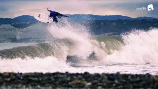 Surfing in Nice  -  Mediterranean sea