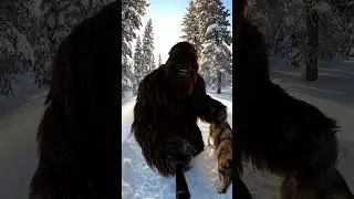 Bigfoot Reunites With an Old Friend on a Frozen Trail