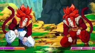 Dragon Ball FighterZ - NEW SSJ4 Gogeta DLC High Level Combos & Matches Gameplay