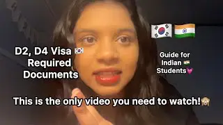 D4, D2 visa (Korea) application guide for Indian Students 🇮🇳🇰🇷 #indianinkorea 💓 #koreanvisa