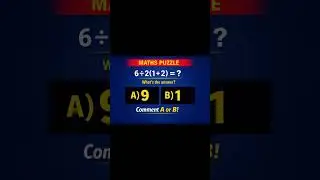 A or B? This Simple Maths Question Confuses Everyone 🤯#shorts #viral #mathspuzzle