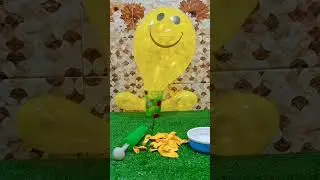 Smile Balloon and Long Pipe Balloons with Popping Fun #shorts #shortvideo