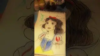 the series of cartoon Day-1/15 challenge     #drawing #challenge #cartooncharacter #snowwhite