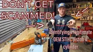 Stihl MS261C-M V2 slant fin OEM piston & cylinder markings (how to identify and tell if it&rsquo;s legit!)