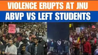 Violence Erupts at JNU Late Night | ABVP vs Left-Wing Student Clash | News9
