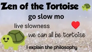 philosophy .. tortoise zen 🐢 .. from hare to tortoise .. I explain .. plus other psychology tips