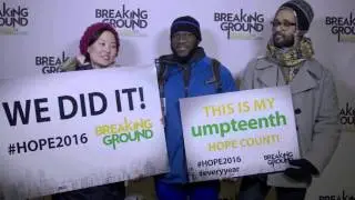 HOPE Count 2016 Volunteer Experience