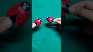 How To Make Ladybug By Plastic Spoons/Plastic Spoon Craft #shorts#ladybug#making#plasticspooncraft
