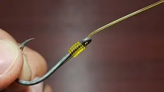 Tricks for tying a hook, secure your catch with this knot #fishingknot #fishinghook #fishinghack