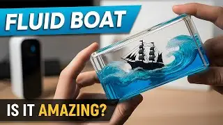 Creative Cruise Ship Fluid Drift Bottle Desktop Decorate