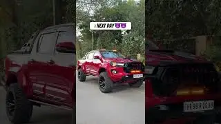 Day 1 vs Day 2 ✅ Before vs After ✅#hilux #automobile #modifiedhilux #dreamcar #supercars #4x4 #mods