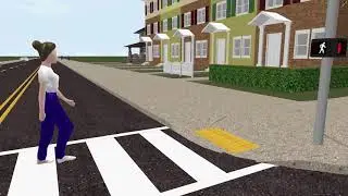 Crash Animation Series  Left Turn into Pedestrian Crossing Crash V4