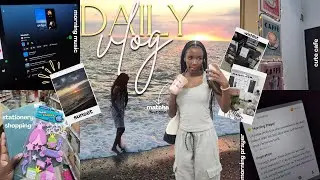 daily vlog | trying matcha, stationery shopping + haul, scrapbook, hidden gem in St. Thomas, sunset