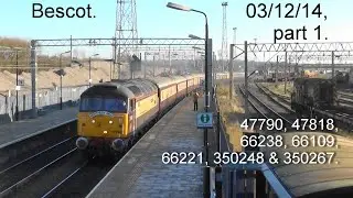 Old videos from 2014. 66238, 66109, 47790, 47818, 66221 350248 & 350267. Bescot. 03/12/14, part 1.