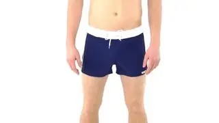 Sauvage The 252 Solid Retro Square Cut Swim Shorts | SwimOutlet.com