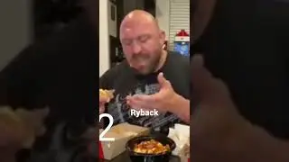 Ryback is eating. #eating #entertainment #hungry #wwe