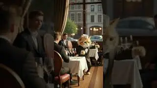 Waiter Cat Dancing 😹💃 | Funniest Restaurant Cat! #cat #funnycats #viralshorts #viral #shorts #fyp