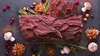 EASY Yule Log Cake Recipe | Christmas Dessert | Christmas Cake Recipe By So Yummy
