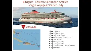 Sail like a Rockstar on the Scarlet Lady from Virgin Voyages on this 9 Day Eastern Caribbean Cruise