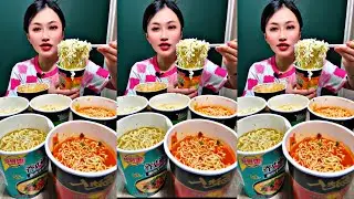 Chinese Eating Seven Cans Of Noodles MUKBANG ASMR | KBL FOOD