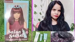 BBLUNT!Salon Secret High Shine Creme Hair Colour!Deep Burgundy!No Ammoina!For Honest Review