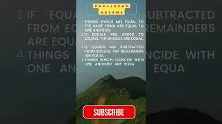 Euclid's Axioms #class9 #euclidsalgorithm #eucliddivisionlemma #shortsfeed #shorts #viral #trending