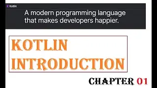 Kotlin Tutorial - w3Schools - Jetbrains -  Chapter 01