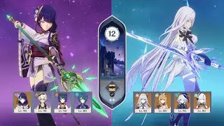C2R0 Raiden National & C0R1 Skirk Freeze Spiral Abyss Floor 12 9 Star Clear | Genshin Impact