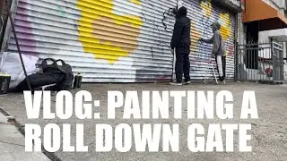VLOG 1: Spray painting a roll down gate in Brooklyn.
