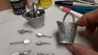 Миниатюрное ведерко для угля из коробки из-под печенья! Совочек из банки из-под газировки! #сдела...