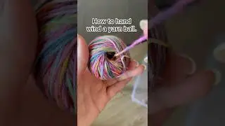 How to hand wind a yarn ball 💫 #knitting #knitthrwwtogether #handmade #yarnballwinder