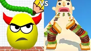 Draw To Smash VS Sandwich Runner - Speedrun Gameplay Walkthrough  Android NEW UPDATE Ep 1