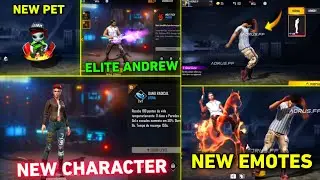 Free Fire Ob27 Advance Server | Upcoming New Emotes | Elite Andrew | New Character | New Pet
