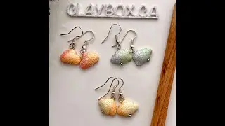 Make puffy cloud earrings with polymer clay