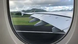Emirates Airbus A380 Taxi And Take Off From Mauritius