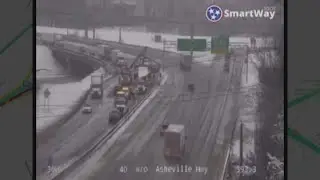 Checking dangerous road conditions across Knox County on Monday morning