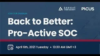 [Webinar] Back to Better: Pro Active SOC