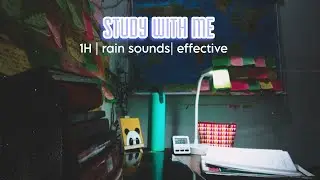 Study with me 1hr | rain sounds | calm| no break #studymotivation #exampreparation 