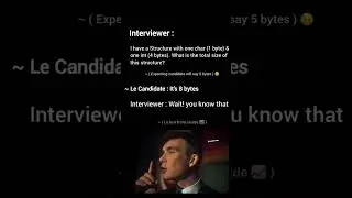 Think it&rsquo;s 5 bytes? Nope, it&rsquo;s 8 😭 The interview trick explained&mdash;check pinned comment. #interview