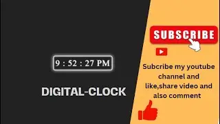 Digital-clock with html,css and javascript